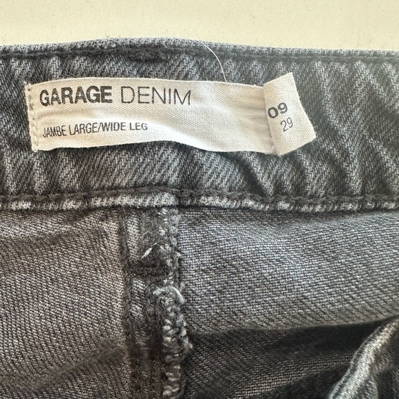 Garage Wide Leg Black Distressed Jeans-Size 9 - Picture 6 of 8